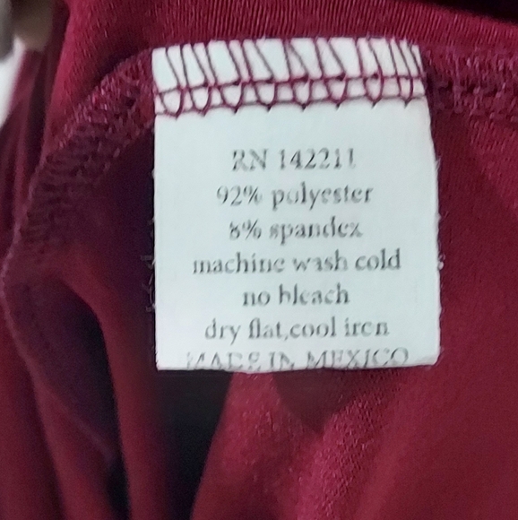 NWOT 24seven Comfort Apparel Wine Fit and Flare Plus Size Dress in Size 3X - Picture 12 of 12